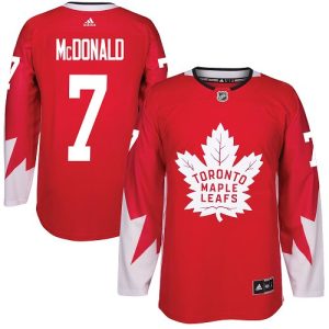 Herren Toronto Maple Leafs Eishockey Trikot Lanny McDonald #7 Authentic Rot Alternate